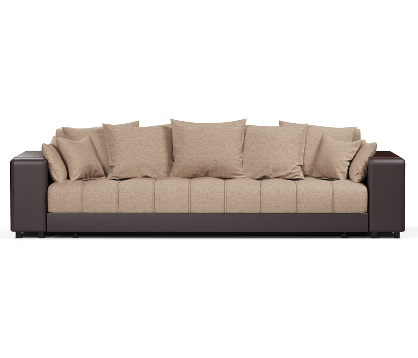 Диваны прямые, Диван прямой Дубай еврокнижка рогожка+экокожа