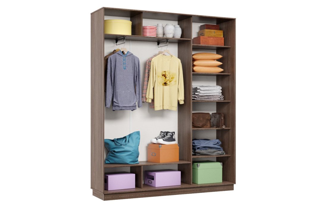 Шкафы-купе 3-х дверные, Шкаф-купе Премьер Лайт 23 (11;08;11) трехдверный