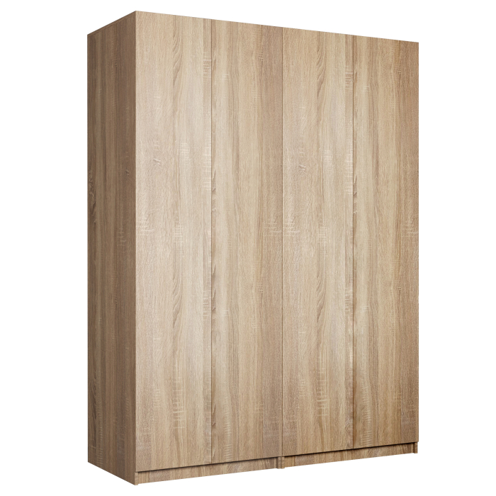 Шкафы распашные, Шкаф складной Е1 Локер ("Гармошка" с системой Push to Move/Левый)162х52.5х220 см, с двумя модулями