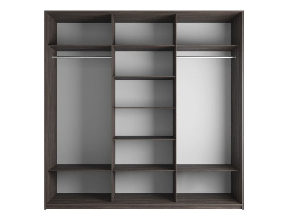 Шкафы-купе 3-х дверные, Шкаф-купе Эста 3-х дверный ДСП/Стекла хаки/Доводчик 270х66х240