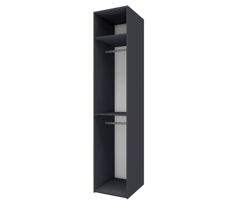 Для одежды, Шкаф 1-дверный Лаура 2 Серый уголь