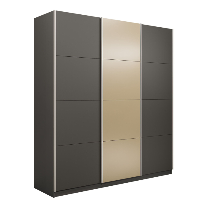 Шкафы-купе 3-х дверные, Шкаф-купе Эста 3-х дверный ДСП/Стекла фисташка/Доводчик 270х66х240