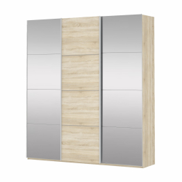 Шкаф Прайм трио 1ДСП+2 зеркало 2300х1800х570