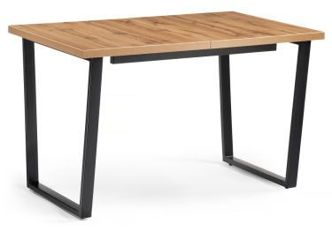 Стол деревянный раскладной Лота Лофт 120 22 мм (матовый черный)