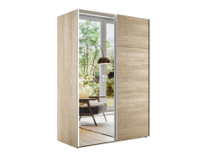 Шкафы-купе 2-х дверные, Шкаф-купе Эста ДСП+Зеркало 180х66х240