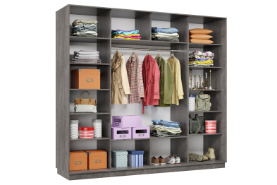 Шкаф-купе Премьер 60 (11ЗБ;11ЗБ;11ЗБ) фасады зеркало бронза/трёхдверный/Профиль чёрный муар