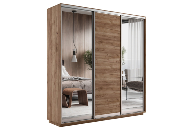 Шкаф-купе Экспресс Медиум (2 зеркала) трио 2200 x 1800 x 450