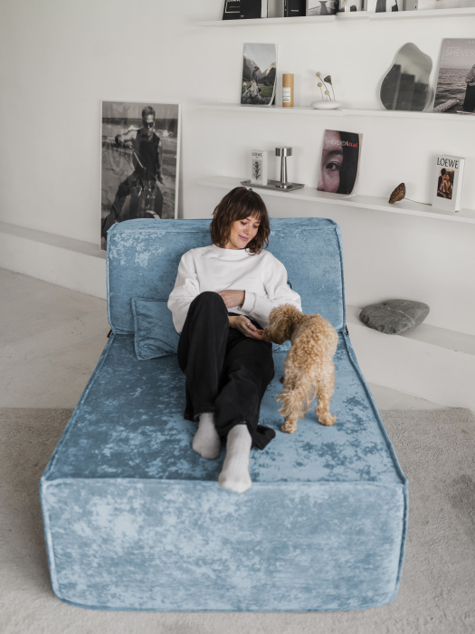 Бескаркасная мебель, Бескаркасная оттоманка Клайд,плюше