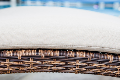 Шезлонг AGATA коричневый с матрасом