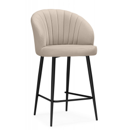 Стул полубарный на металлокаркасе Бэнбу некрутящийся marseille (чёрный)