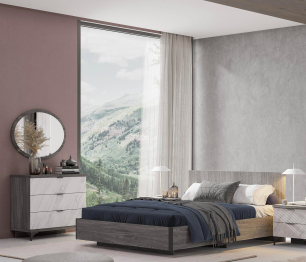 Комод Шаде КМ-2901, черный ясень, санторини белый