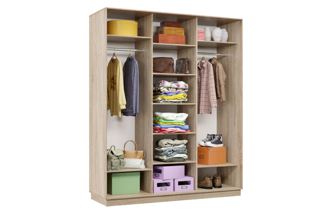 Шкафы-купе 3-х дверные, Шкаф-купе Премьер Лайт 28 (08;08;08) трехдверный