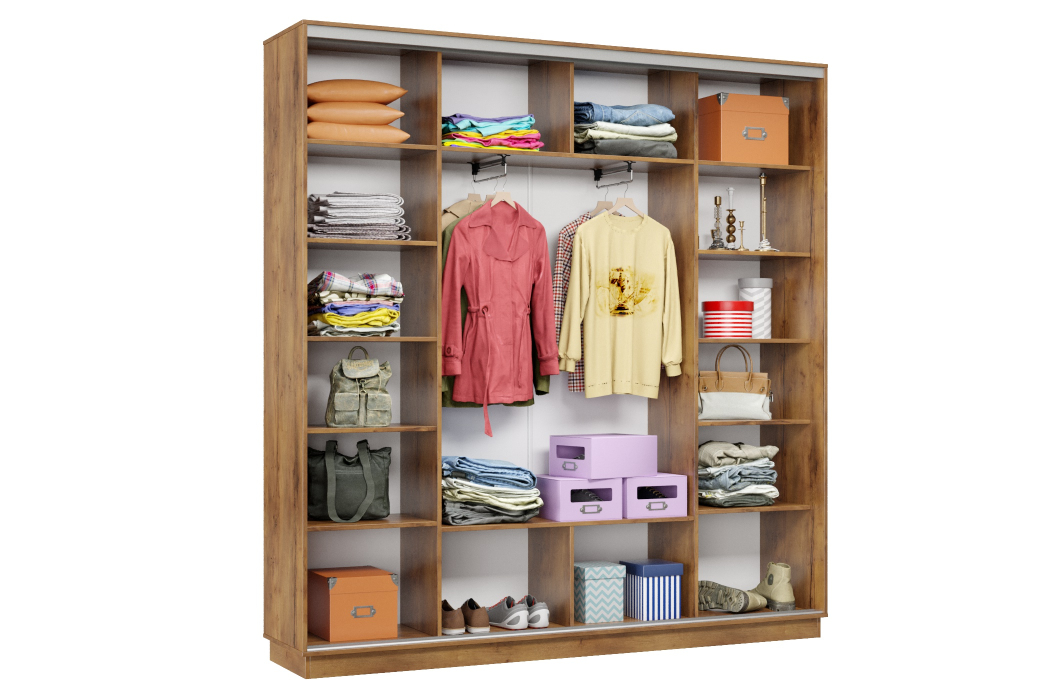 Шкафы-купе 3-х дверные, Шкаф-купе Премьер Лайт 35 (08;05;08) трехдверный