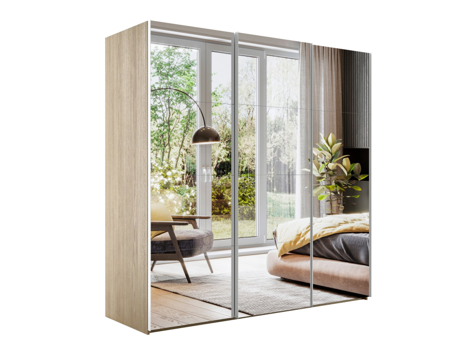 Шкафы-купе 3-х дверные, Шкаф-купе Эста Зеркало+Зеркало+Зеркало 240х66х240