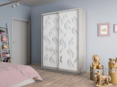 Шкафы-купе 2-х дверные, Шкаф-купе Экспресс 2-х дверный Фотопечать Ленты Стекла 140х60х220