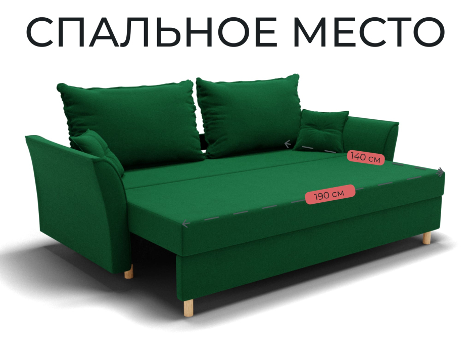 Диваны еврокнижки, Прямой диван Наоми,еврокнижка,велюр