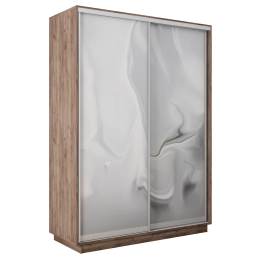 Шкаф-купе Экспресс 2-х дверный Фотопечать Шелк Стекла 120х45х220