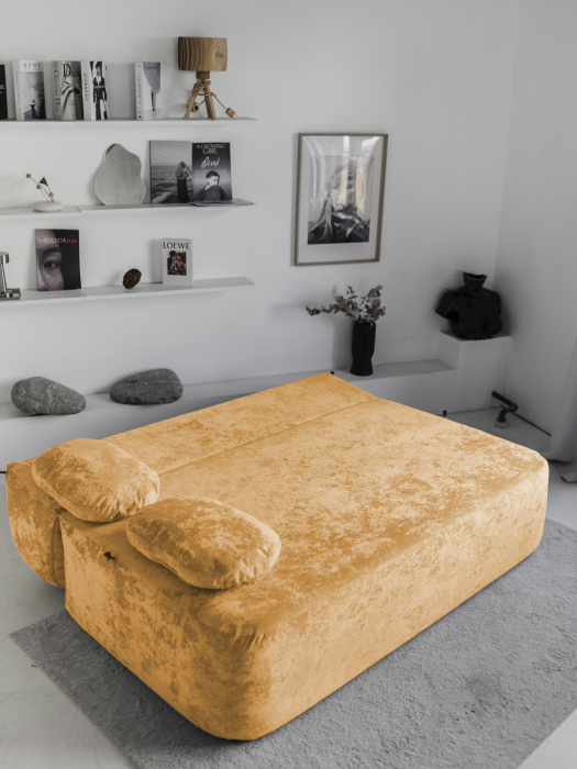 Дизайнерские диваны для гостиной, Бескаркасный диван Бабл, плюше 