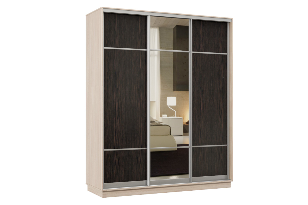 Шкафы-купе, Шкаф-купе Премьер Лайт 35 (08;11;08) трехдверный