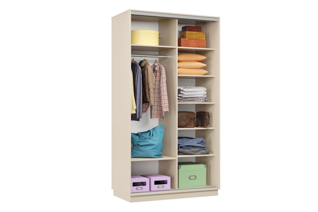 Шкафы-купе, Шкаф-купе Премьер Лайт 02 (08;08) двухдверный