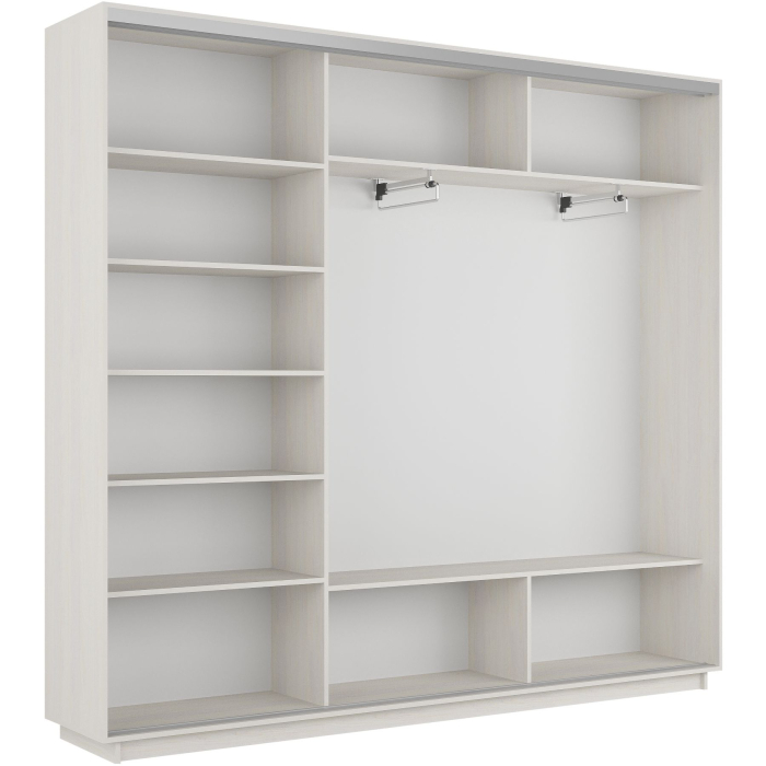 Шкафы-купе 3-х дверные, Шкаф-купе Экспресс Медиум (2 зеркала) трио 2400 x 2400 x 450