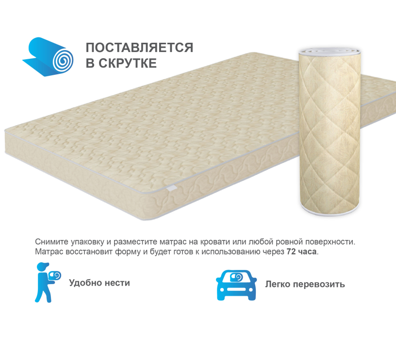 900 x 2000, Матрас Эльбис в скрутке 900*2000