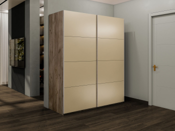 Шкаф-купе Эста 2-х дверный Стекла фисташка/Доводчик 180х66х240