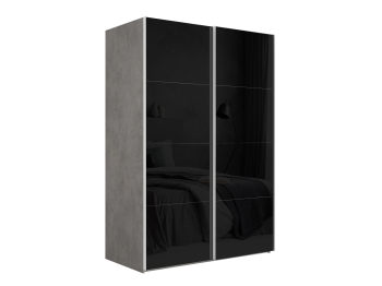 Шкаф-купе Эста Стекло черно+Стекло черное 160х66х240