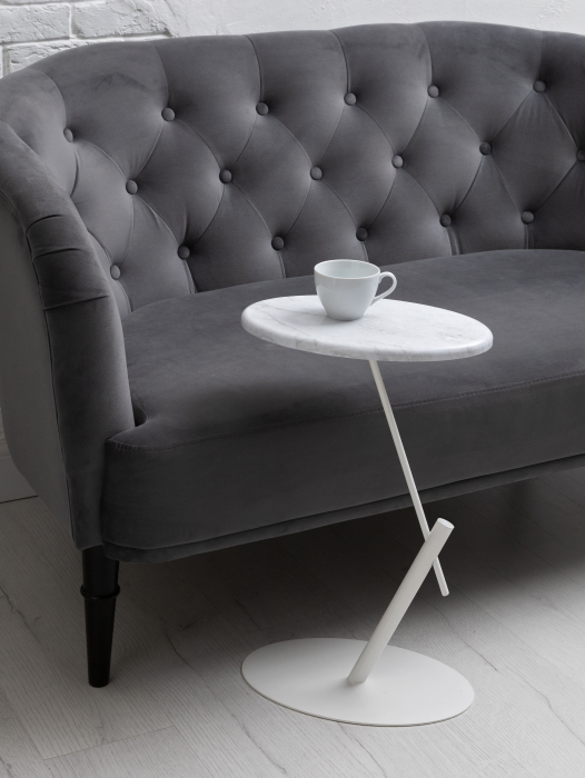 Журнальные столики, Приставной журнальный столик в стиле лофт круглый М015.6Д70