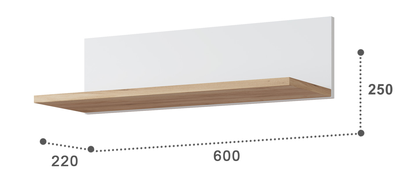 Настенные полки, Полка Эмилия ЭЛ-8