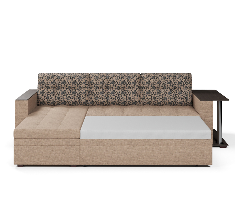 Диваны угловые в гостиную, Диван-кровать угловой Атланта со столом дельфин,рогожка