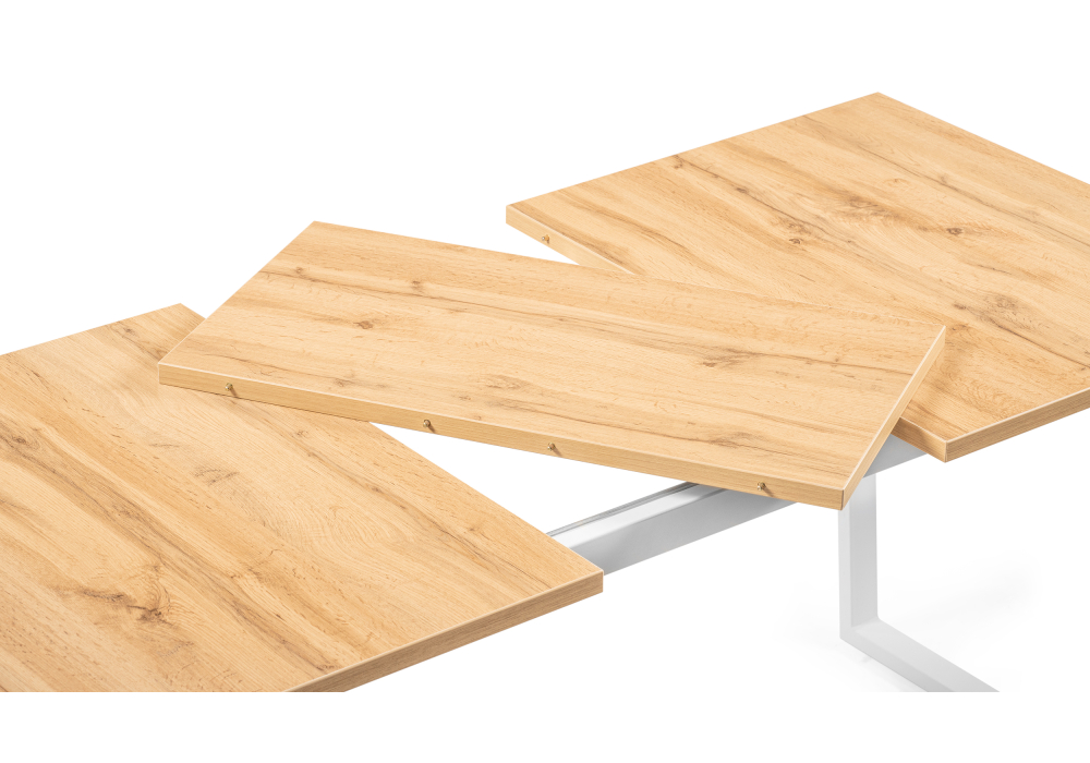 Обеденные столы, Стол деревянный Лота Лофт 120 25 мм раскладной (Белый матовый)