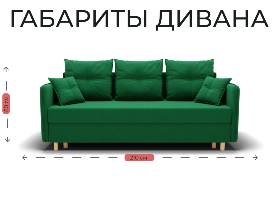 Диваны еврокнижки, Прямой диван Лотос,НПБ,еврокнижка,велюр