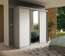 Шкафы-купе, Шкаф-купе Экспресс Медиум (1 зеркало) трио 2400 x 1800 x 600