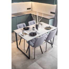 Деревянный стол Лиман 140 х 80 (черные ноги)