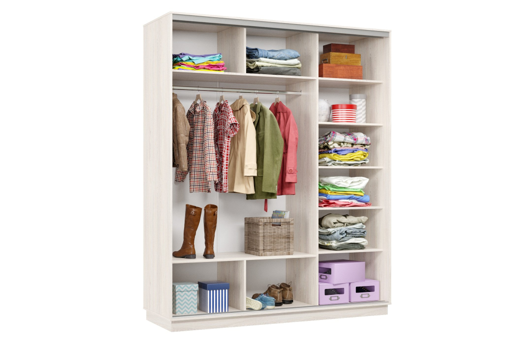 Шкафы-купе 3-х дверные, Шкаф-купе Премьер Лайт 22 (08;05;08) трехдверный