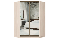 Угловые шкафы, Угловой шкаф-купе Премьер 71 Ясень шимо светлый