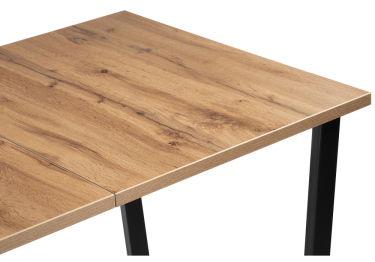 Стол деревянный раскладной Лота Лофт 120 22 мм (матовый черный)