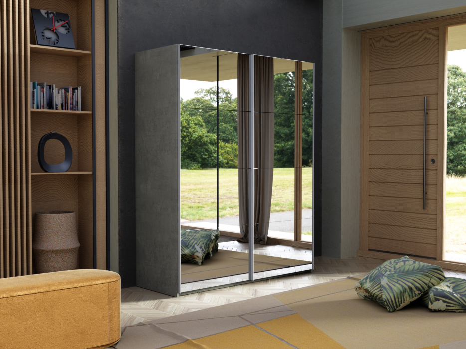 Шкафы-купе 2-х дверные, Шкаф-купе Эста Зеркало+Зеркало 160х66х240