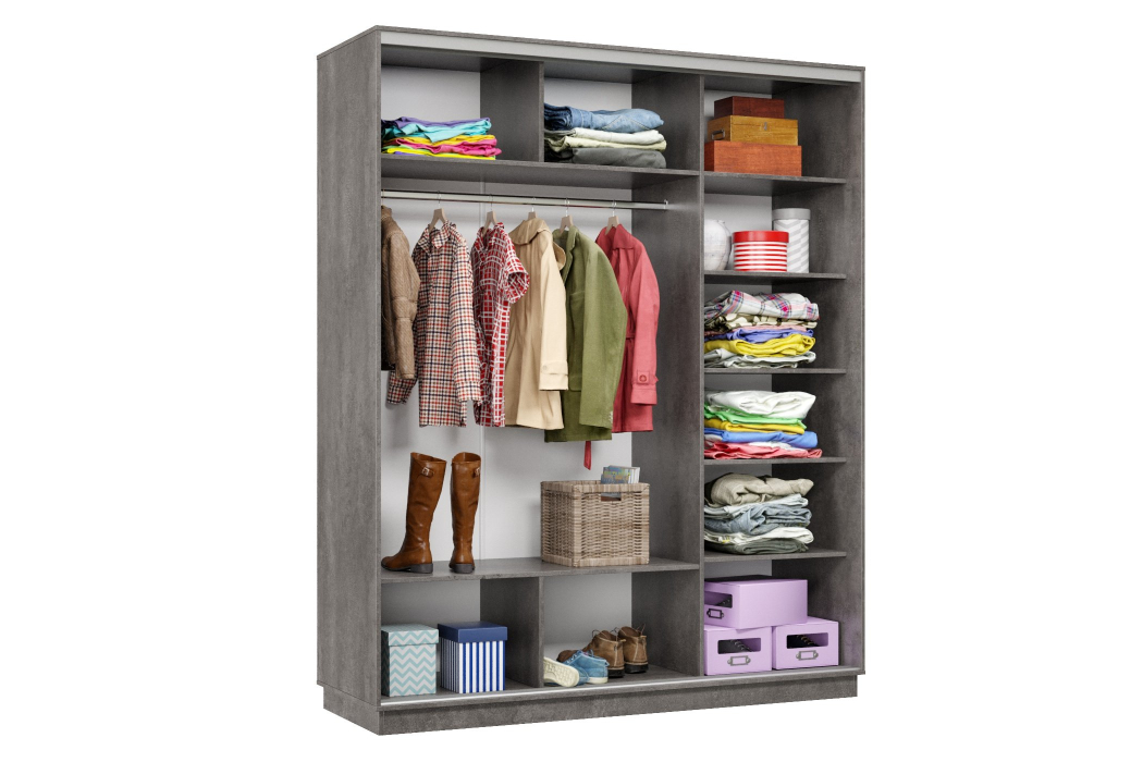 Шкафы-купе 3-х дверные, Шкаф-купе Премьер Лайт 24 (08;05;08) трехдверный