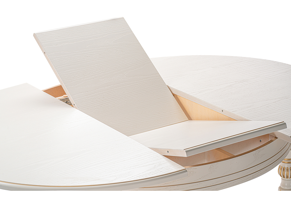 Обеденные столы, Стол деревянный Брейзер  (молочный / золото)