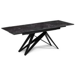 Стеклянный стол Блэкберн new 140(200)х80х75