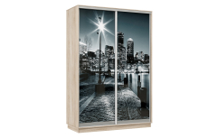 Шкафы-купе, Шкаф-купе Премьер Лайт 12 Ф-1356 двухдверный