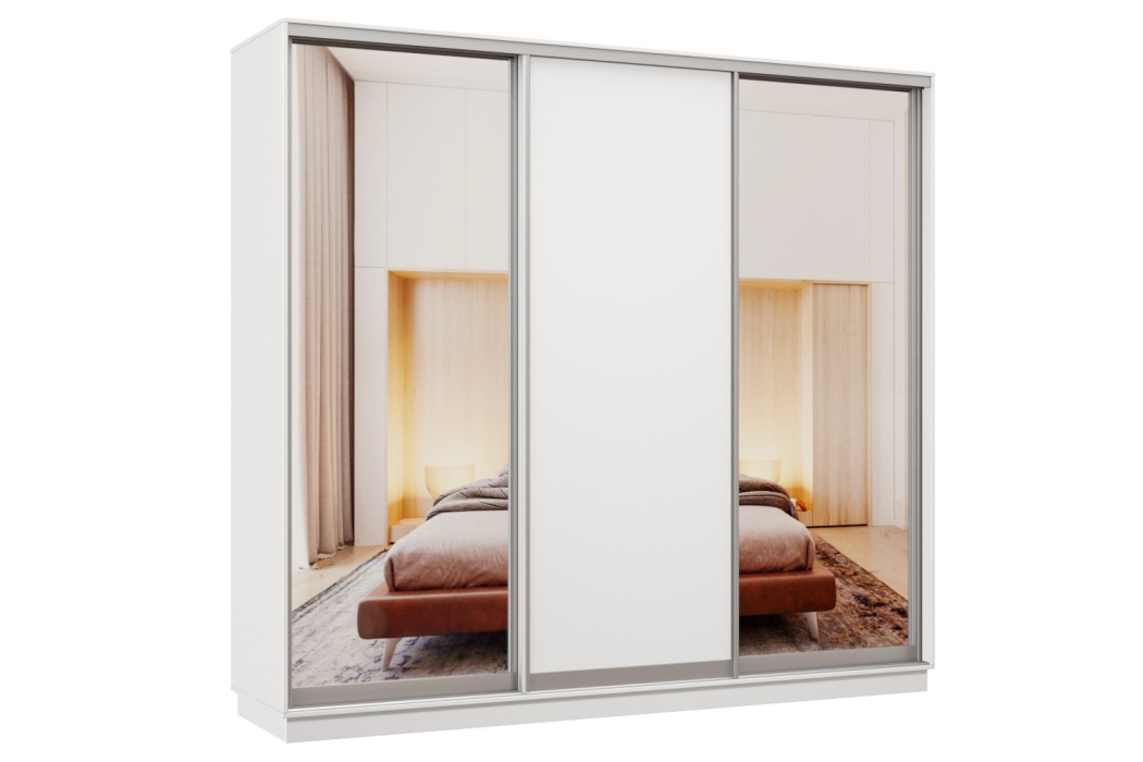 Шкафы-купе 3-х дверные, Шкаф-купе Премьер Лайт 56 (01;02;01) трехдверный