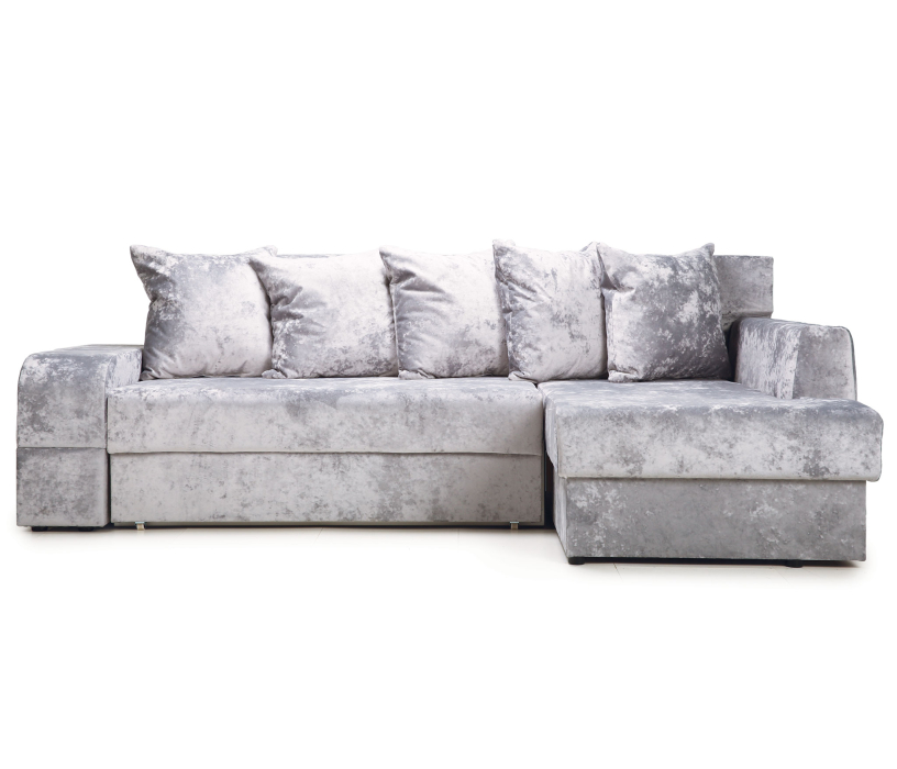 Диваны угловые в гостиную, Угловой диван Марго 1 (правый), велюр