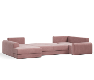 Угловой диван Модерно П-образный, велюр