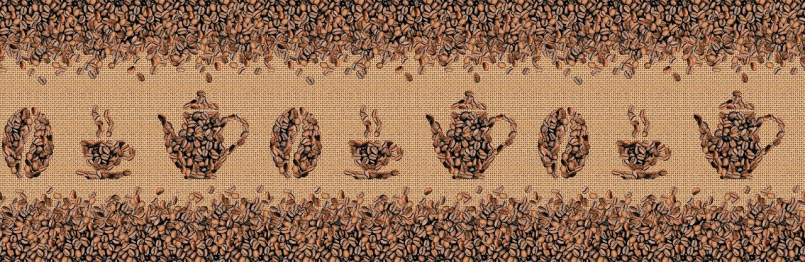 Кухонный фартук Кофейные зерна 1000x600x1.5 мм глянец