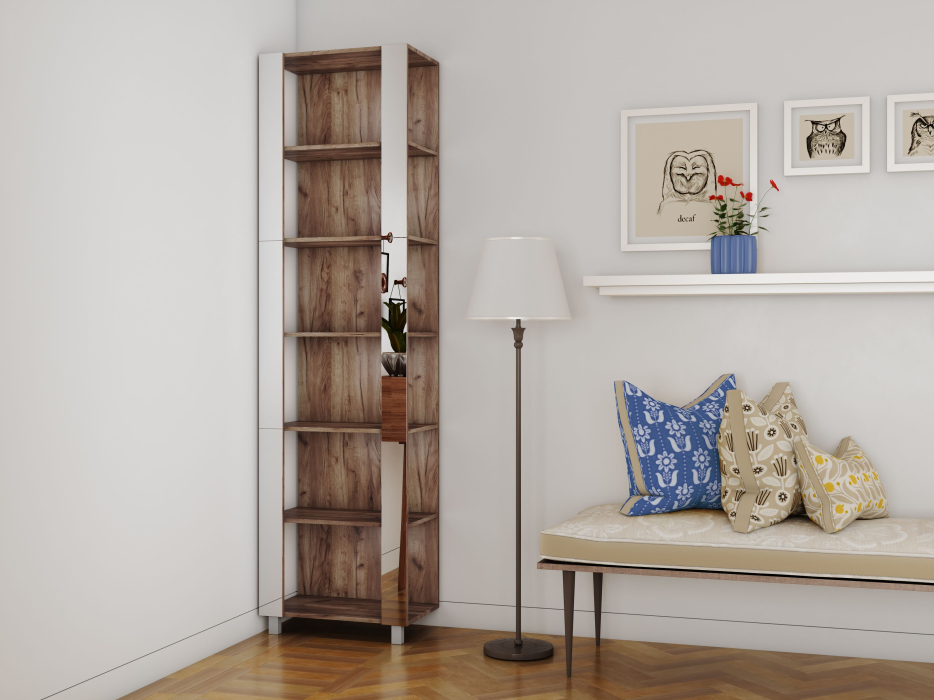 Открытые, Стеллаж модульный Универсальный 35х60х220 Зеркало