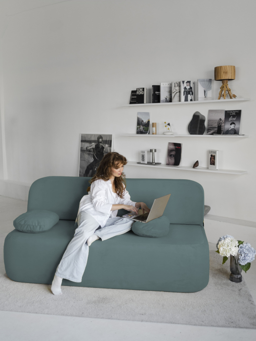 Дизайнерские диваны, Бескаркасный диван Бабл, велюр