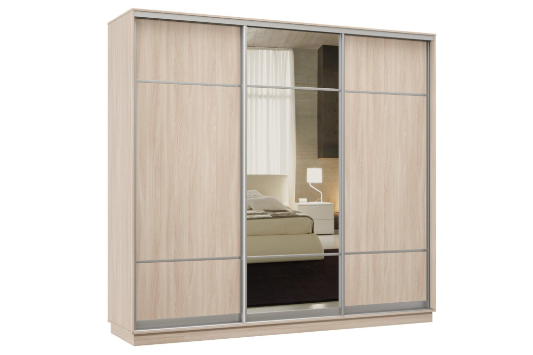 Шкафы-купе 3-х дверные, Шкаф-купе Премьер Лайт 58 (08;11;08) трехдверный